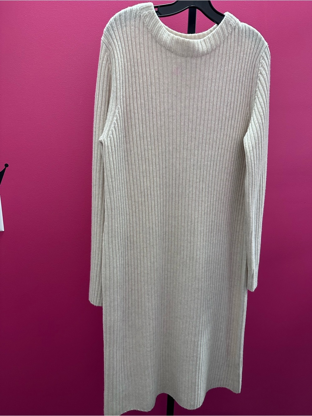 Vince  🤍 Cream Ribbed Long Sleeve Sweater Dress … cozy and comfortable!